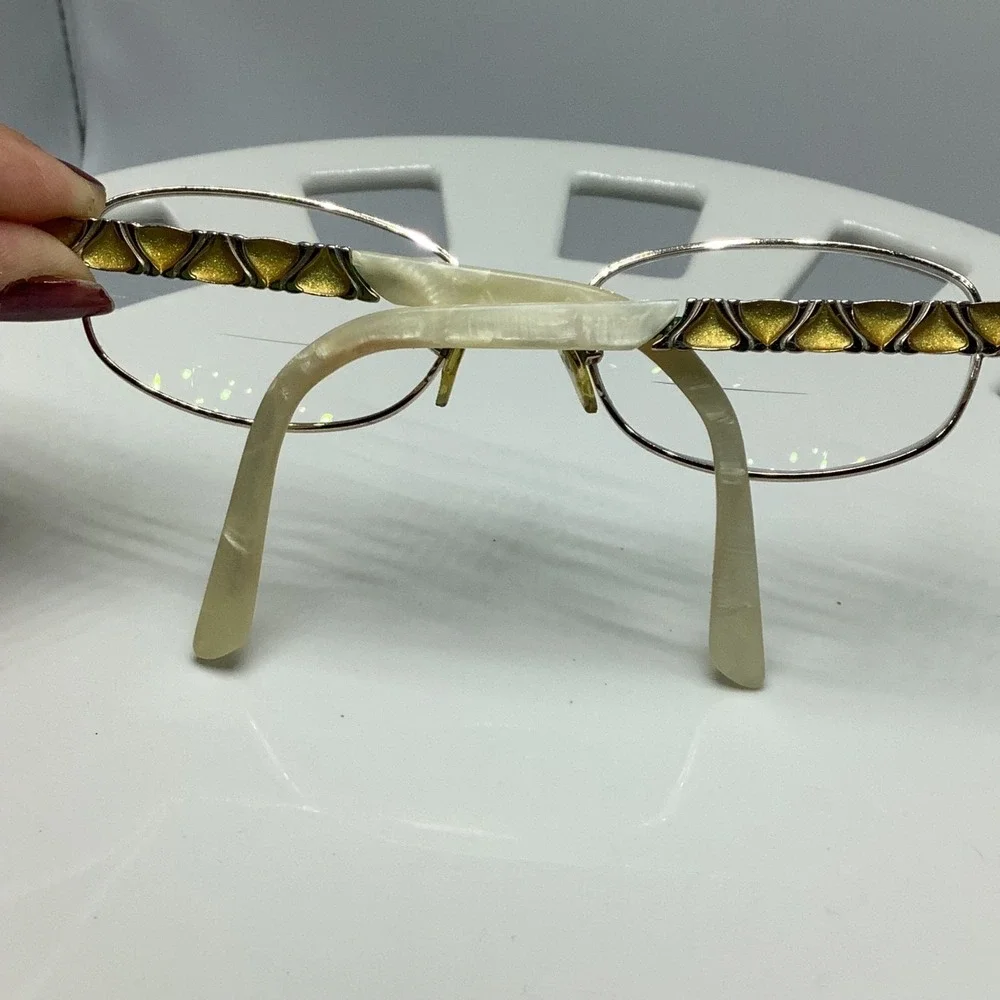 Vintage 50s Valerie Spencer Glasses 427 Gold/Ivory‎ 52/17/240 Womans